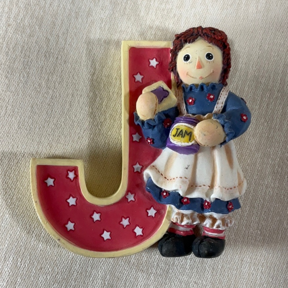 Standing Letter J Raggedy Ann & Andy Figurine